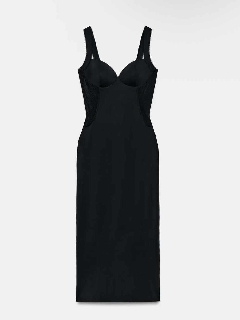 NWT ZARA Sculpting Midi Dress POLYAMIDE